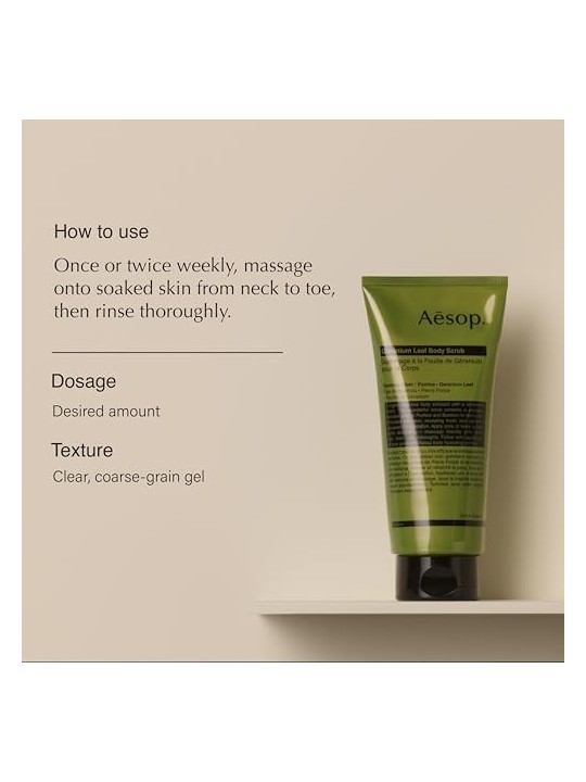 Aesop Geranium Leaf Body Scrub 180ml acquista 