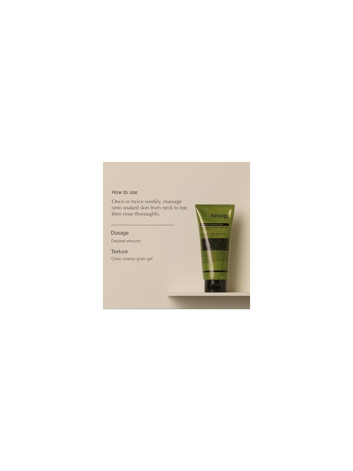 Aesop Geranium Leaf Body Scrub 180ml acquista 