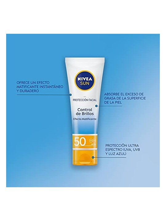 Nivea SUN FACIAL Controllo della Luminosit SPF50 50ml unisex