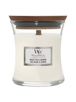 WoodWick Vaso Bianco T e Gelsomino White Tea and Jasmine