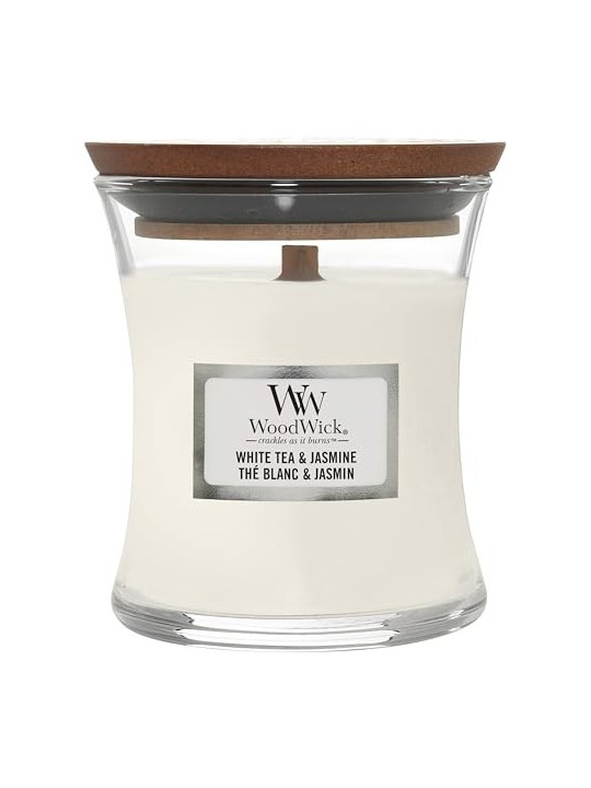 WoodWick Vaso Bianco T e Gelsomino White Tea and Jasmine