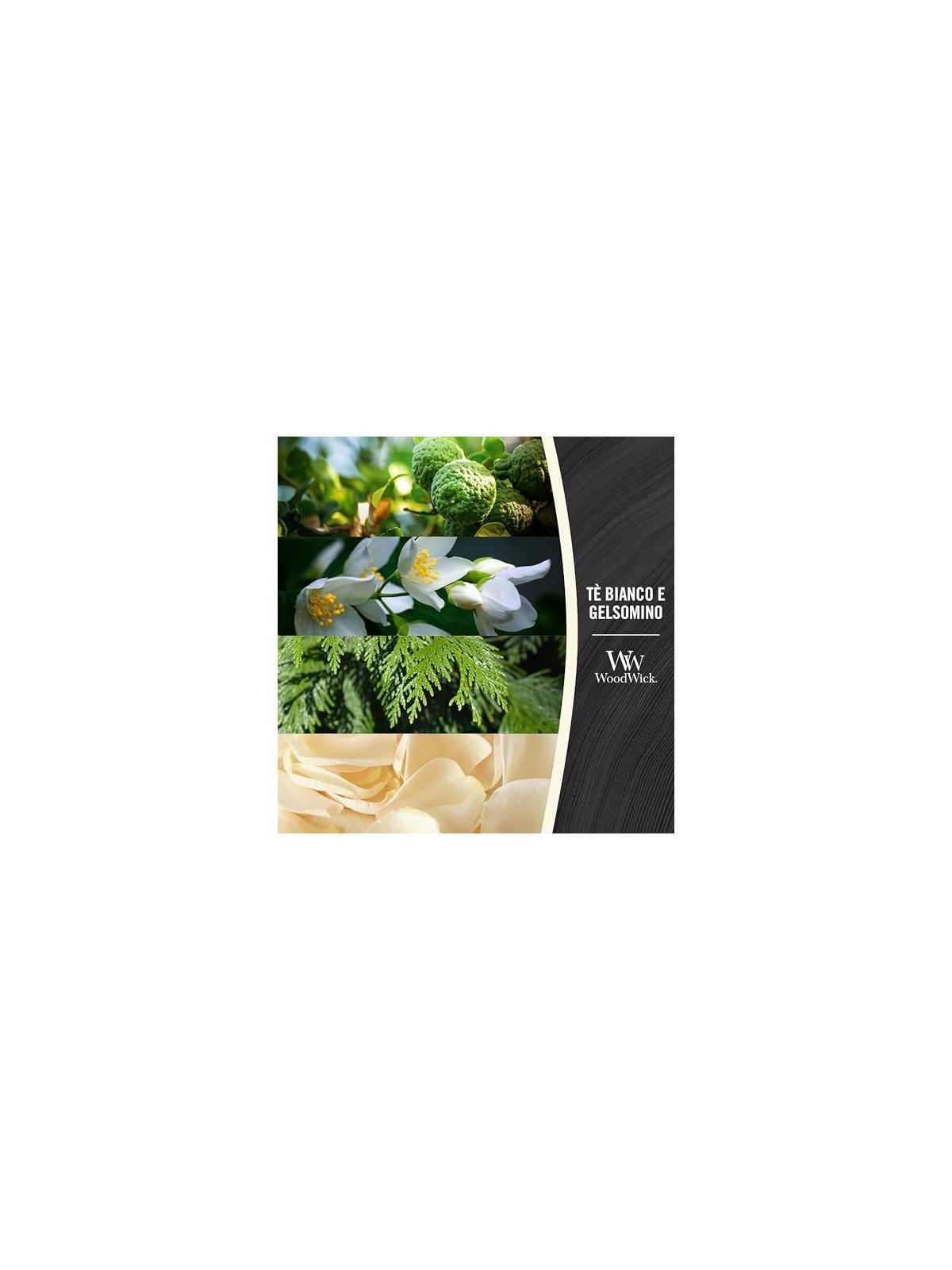 WoodWick Vaso Bianco T e Gelsomino White Tea and Jasmine