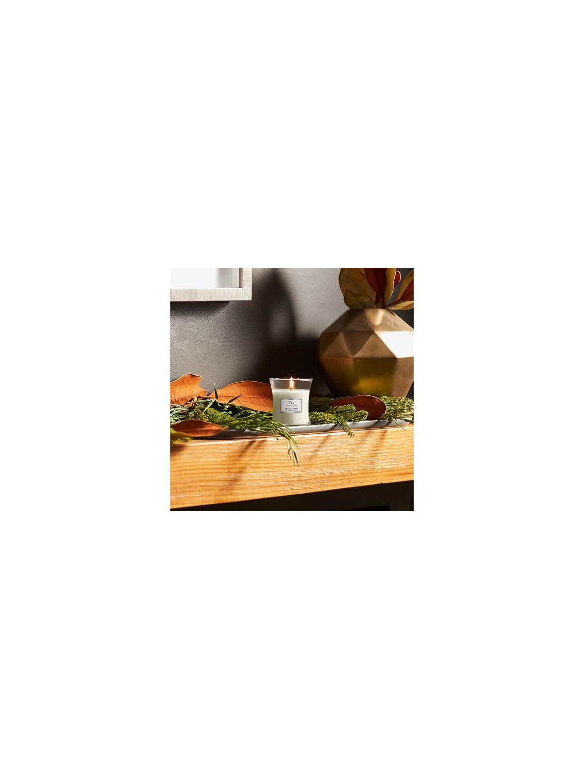 WoodWick Vaso Bianco T e Gelsomino White Tea and Jasmine