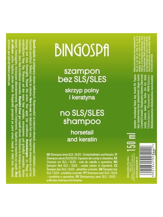 BINGO SPA Shampoo senza SLESSLS Equiseto e Cheratina 100ml