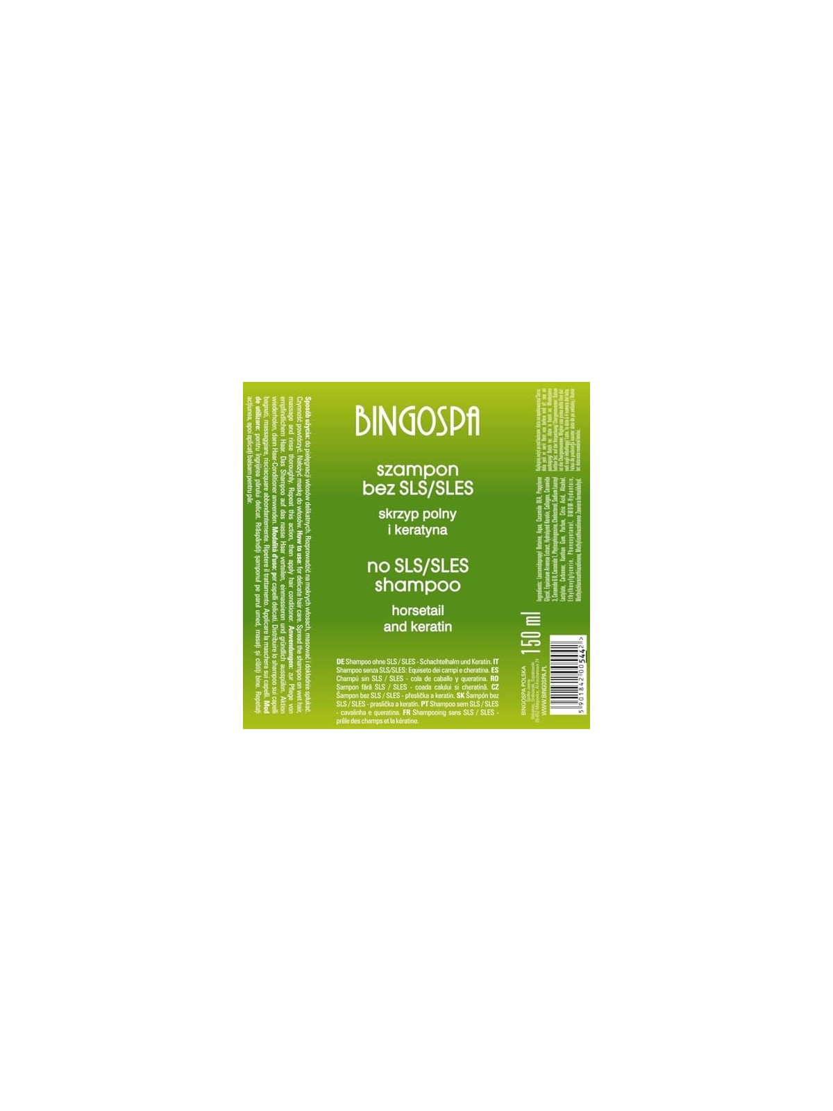 BINGO SPA Shampoo senza SLESSLS Equiseto e Cheratina 100ml