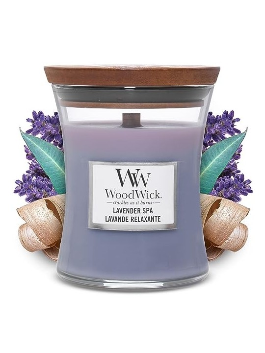 Candela profumata Lavanda Spa WoodWick