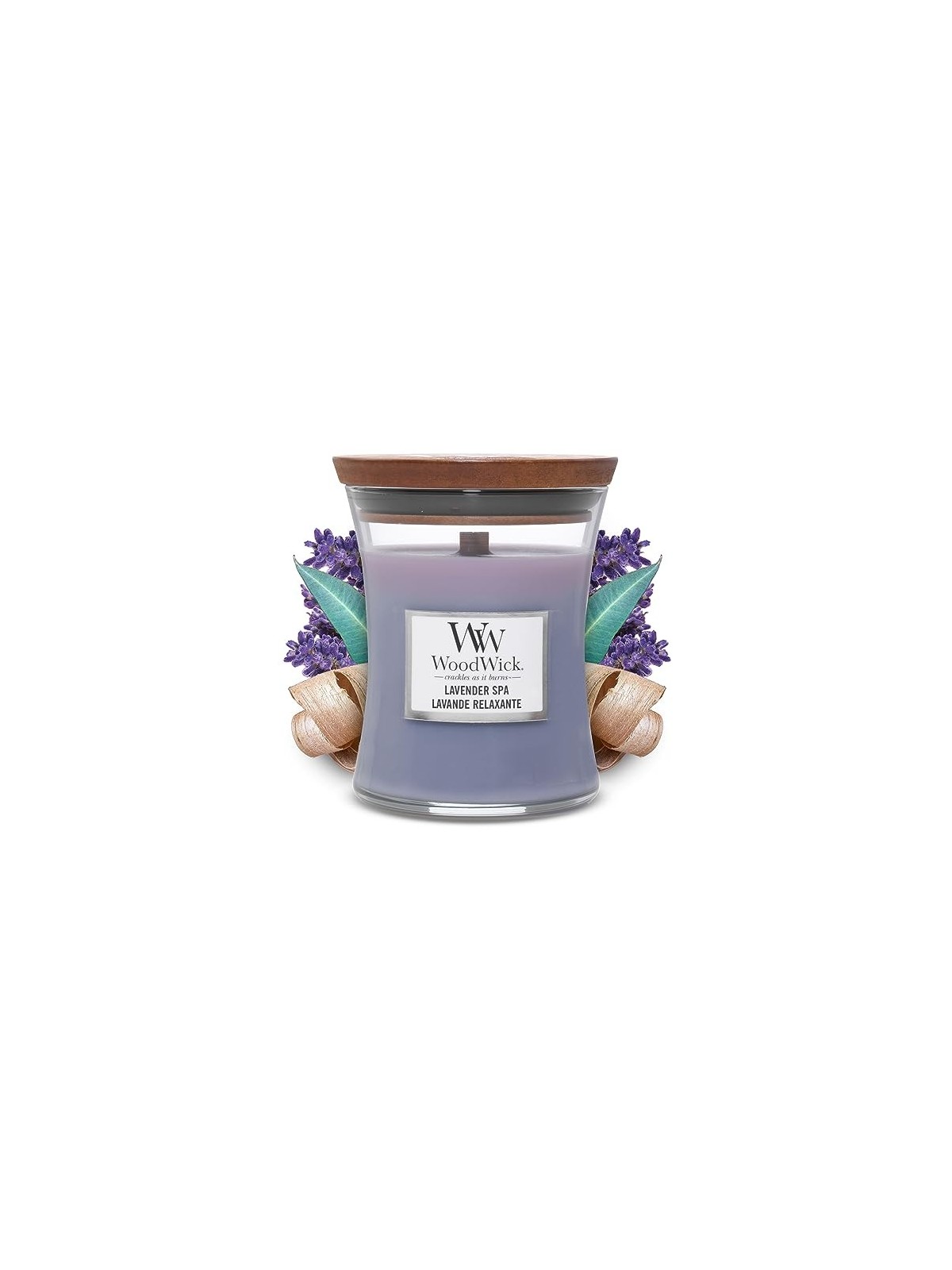 Candela profumata Lavanda Spa WoodWick