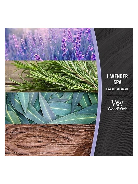 Candela profumata Lavanda Spa WoodWick