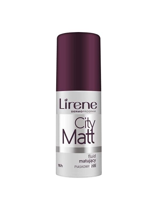 LIRENE City Fluido opacizzante e levigante opaco per il viso 205 Piaskowy 30ml