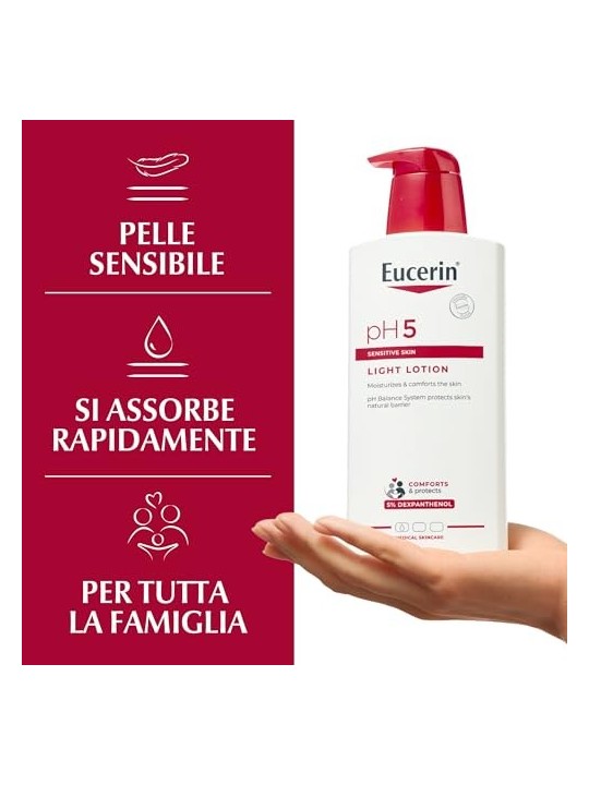 Lozione leggera Eucerin PH5 pelle sensibile donna 400ml