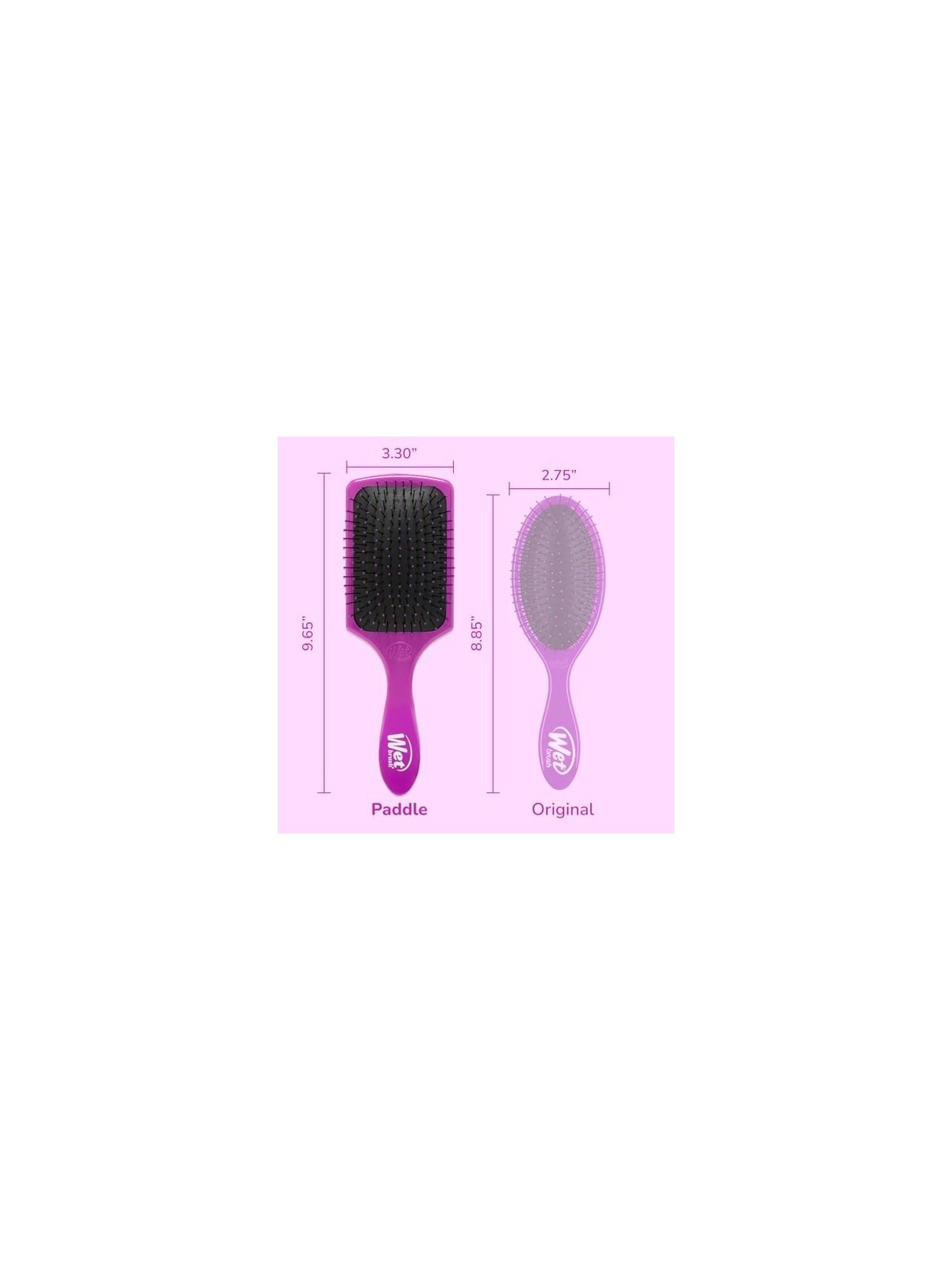 Spazzola per capelli Wet Brush Paddle Districante Viola