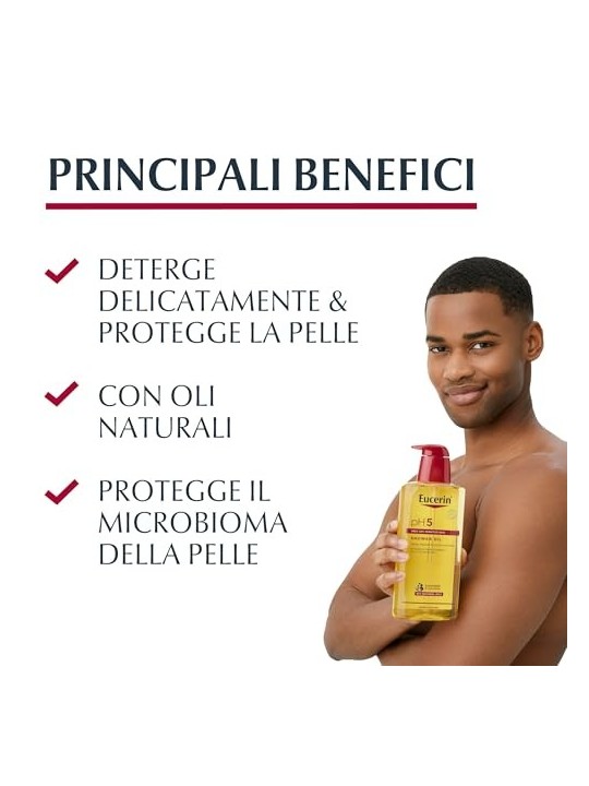Eucerin Olio Doccia pH5 Rilipidizzante Pelli Sensibili donna 400ml