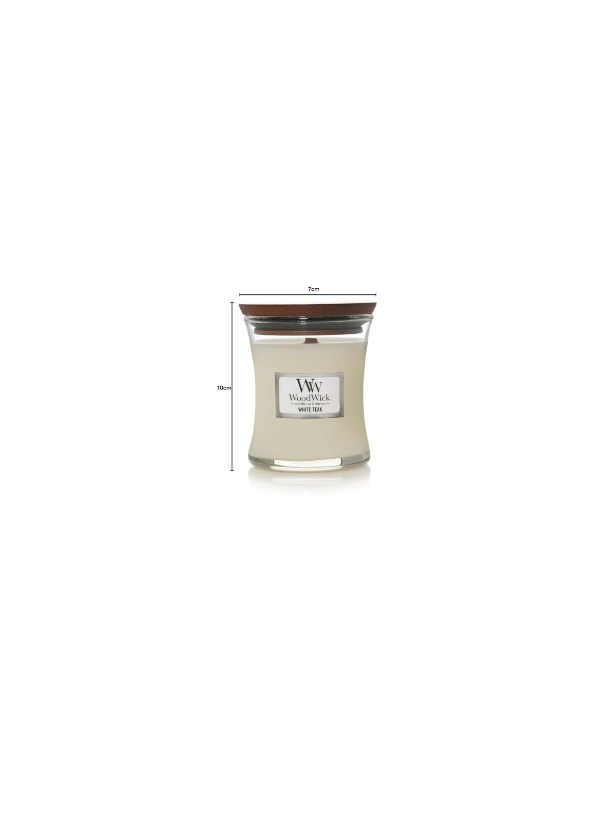 WoodWick White Teak Scented Candle 85.0g