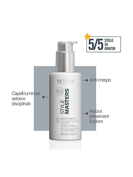 Revlon Professional Style Masters Double Or Nothing Brightastic Siero per capelli lisci e lucenti donna 100ml