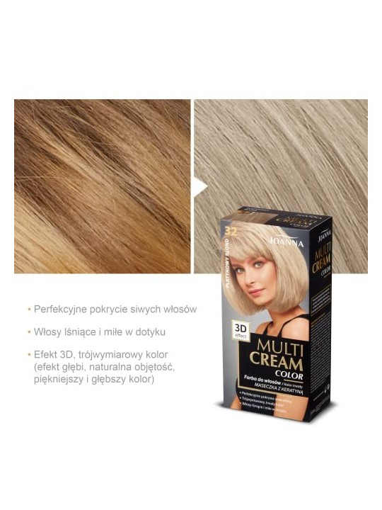 JOANNA Colore per capelli Multi Cream Color 32 Biondo Platino