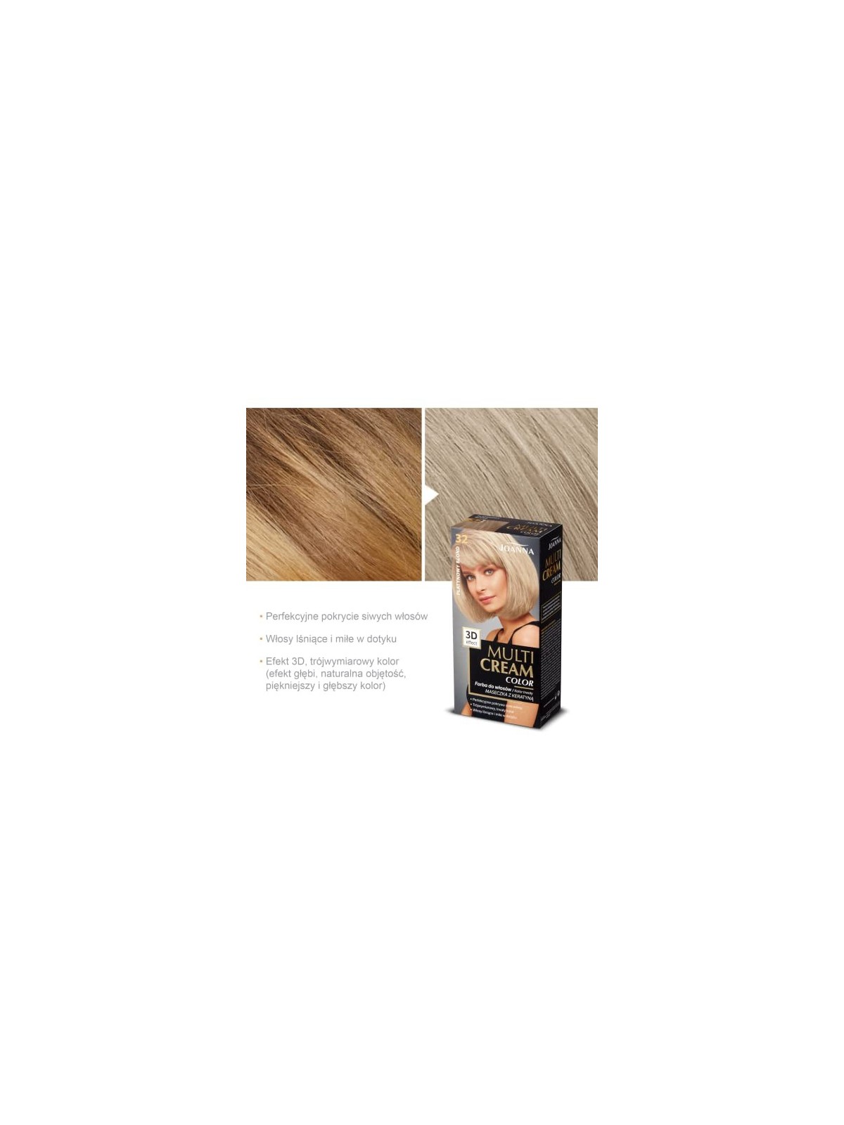 JOANNA Colore per capelli Multi Cream Color 32 Biondo Platino