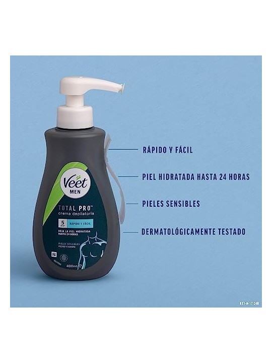 Veet Crema Depilatoria Pelle Sensibile 400ml Uomo