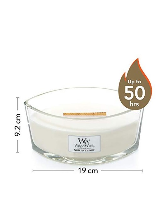 Candela profumata WoodWick Bianco T Gelsomino Nave 4530g