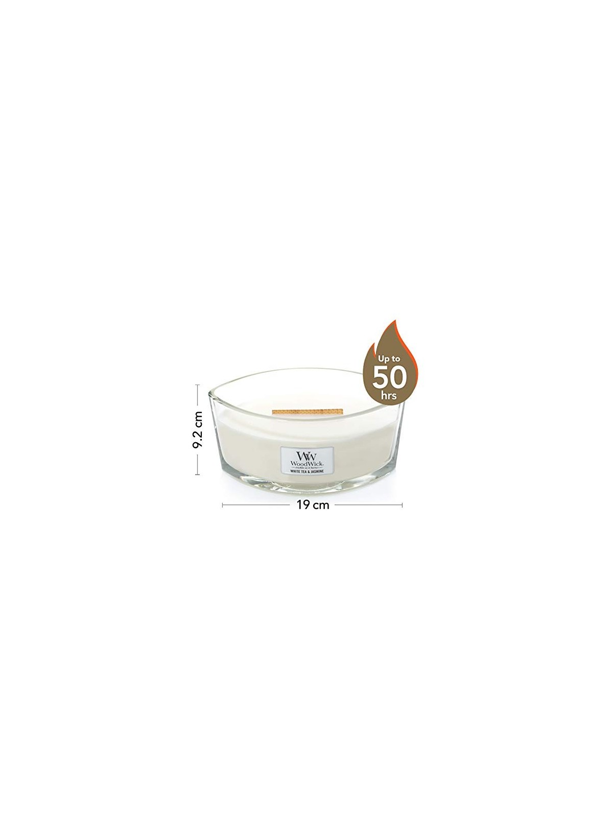 Candela profumata WoodWick Bianco T Gelsomino Nave 4530g