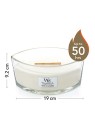Candela profumata WoodWick Bianco T Gelsomino Nave 4530g