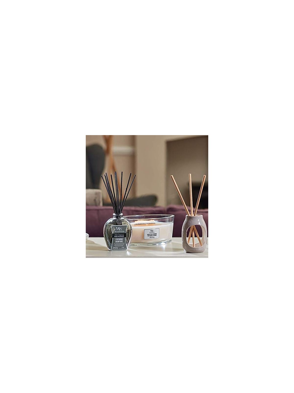 Candela profumata WoodWick Bianco T Gelsomino Nave 4530g