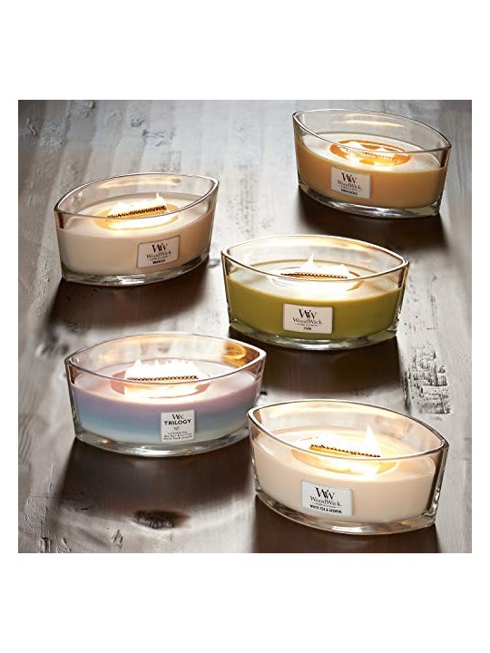 Candela profumata WoodWick Bianco T Gelsomino Nave 4530g