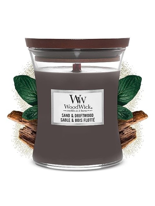 WoodWick Medium Hourglass Candles Scented Candle Sand & Driftwood 275g
