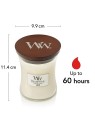 Candela profumata Lino WoodWick 275g