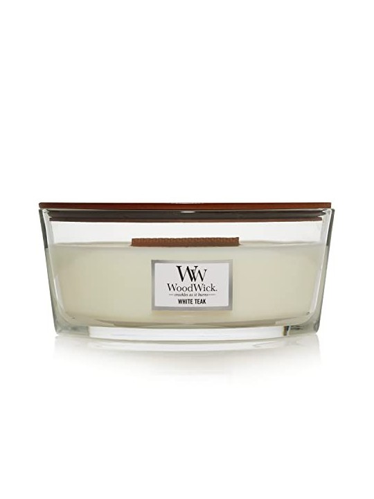 Candela profumata Woodwick White Teak 453,6g