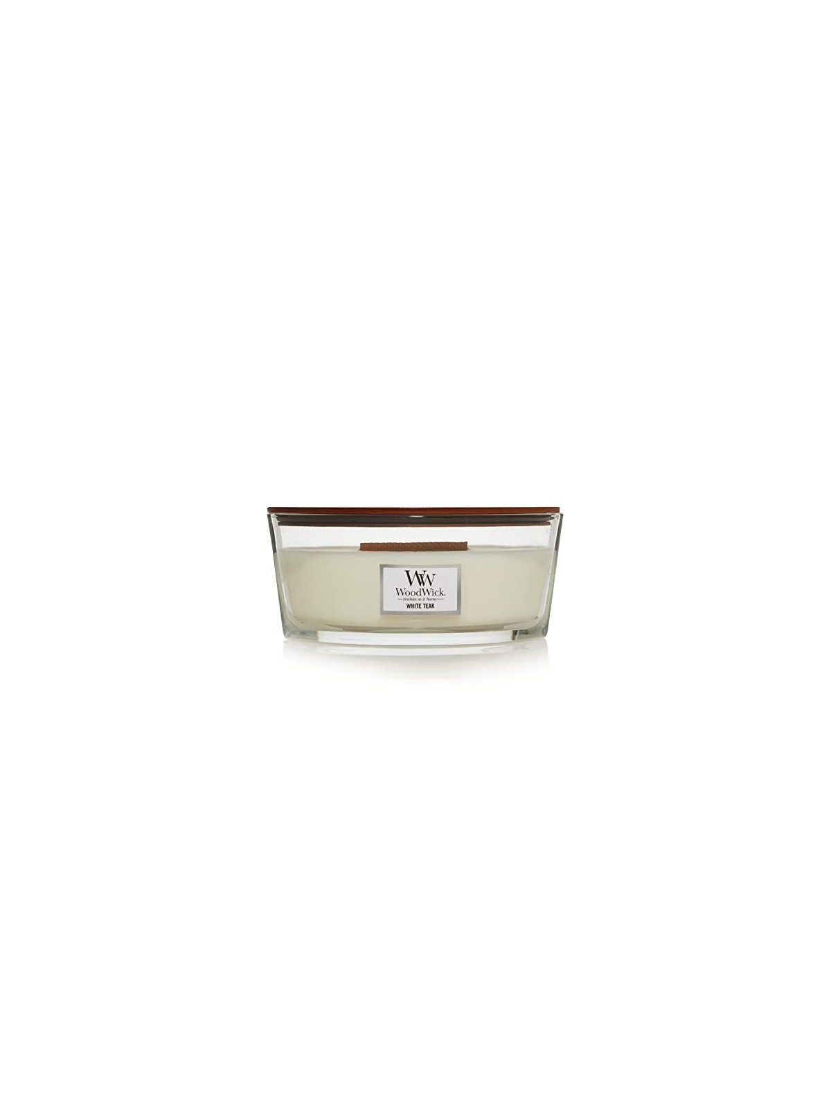 Candela profumata Woodwick White Teak 453,6g