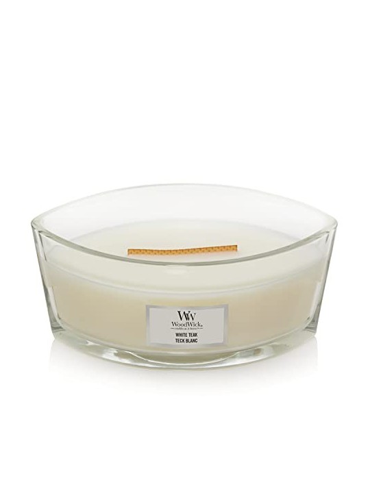 Candela profumata Woodwick White Teak 453,6g