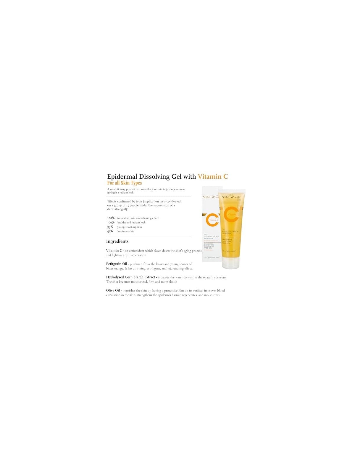 Gel Viso Sciogli Epidermide SUNEWMED con Vitamina C 120g