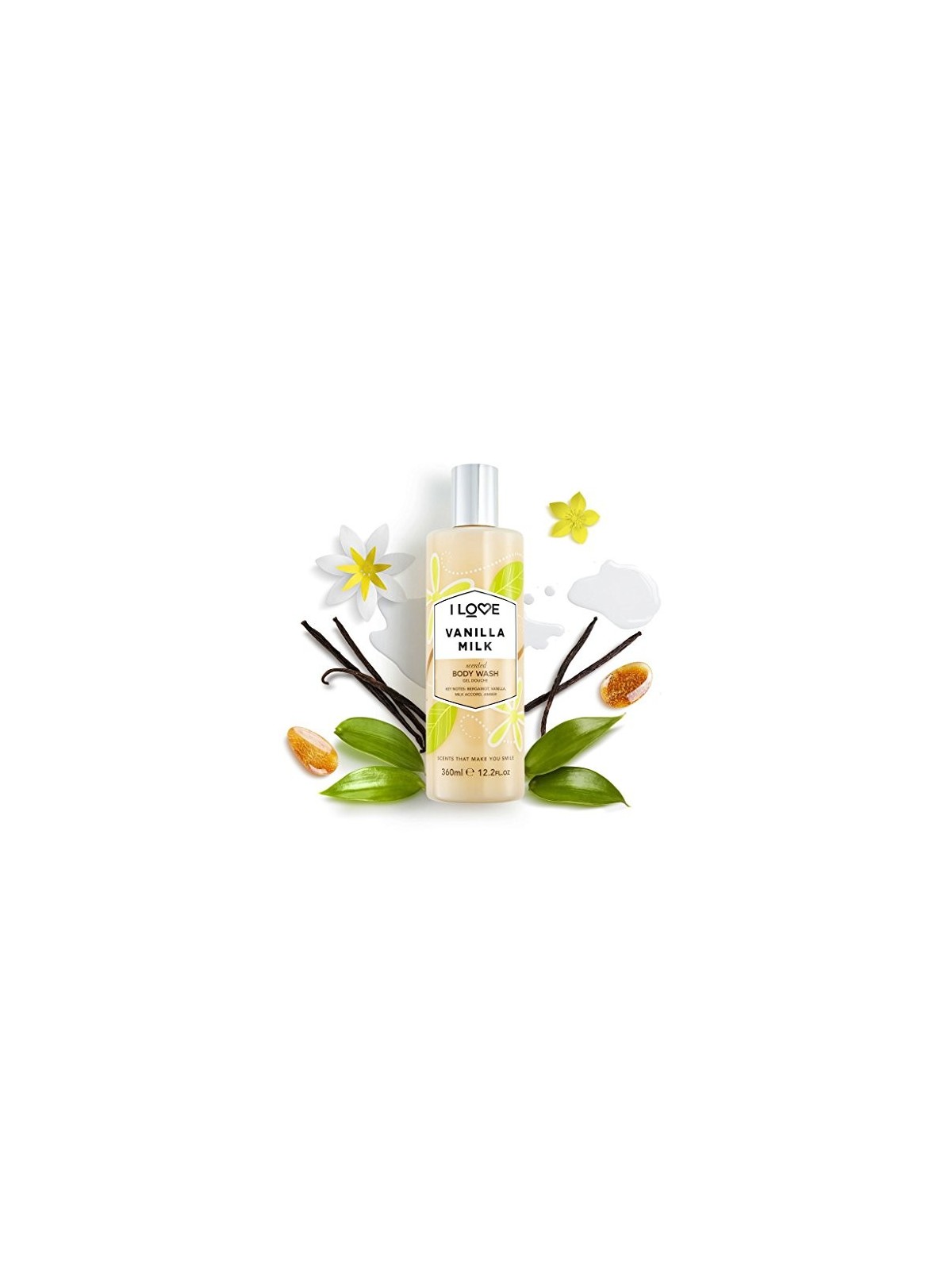 Gel Doccia Latte Vaniglia Body Wash 360 ml Donna