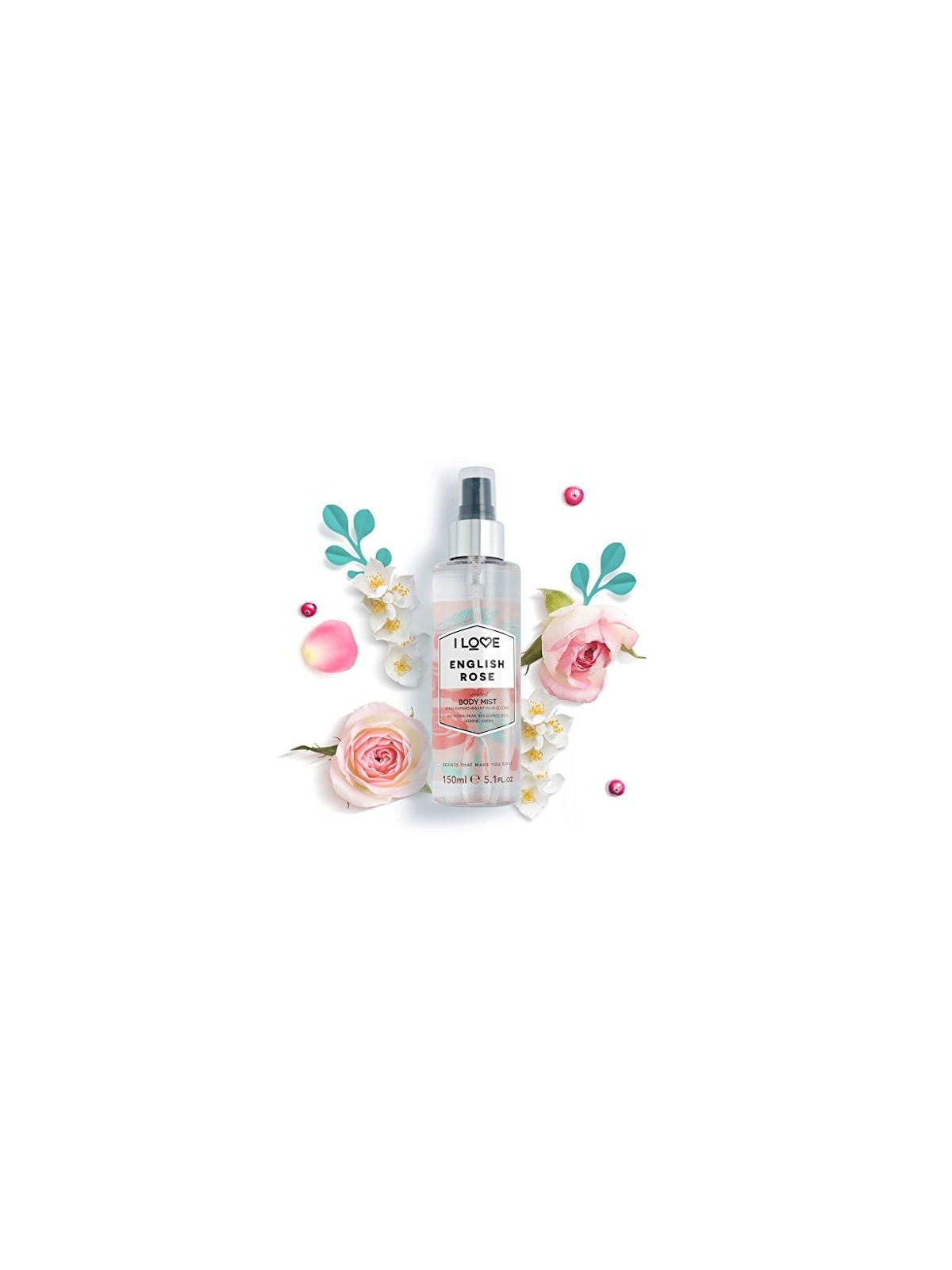 I love Signature English Rose Body Mist 165ml for Women