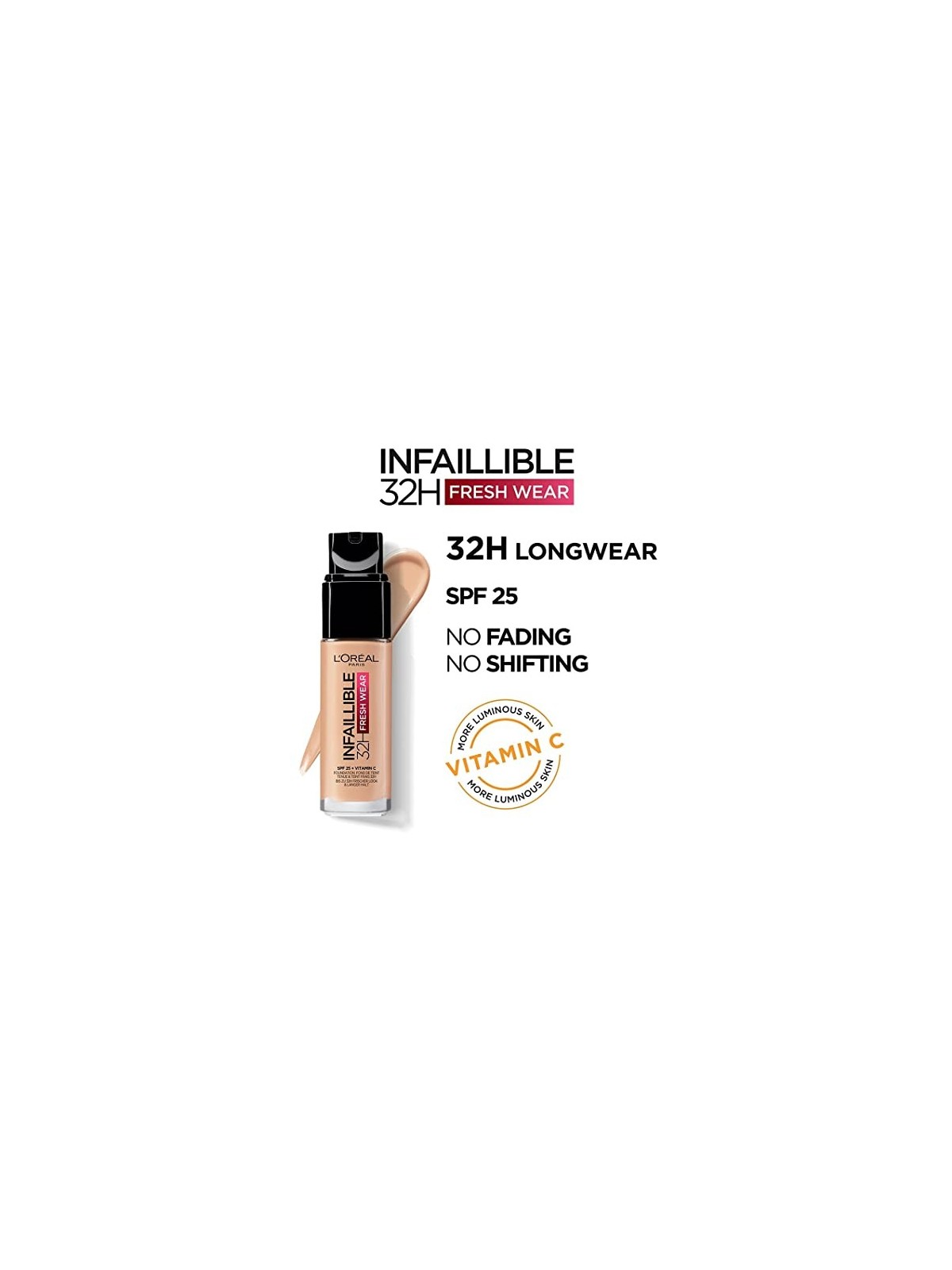 L'Orï¿½ï¿½al Infallible 24H Foundation 30ml 145 Rose Beige