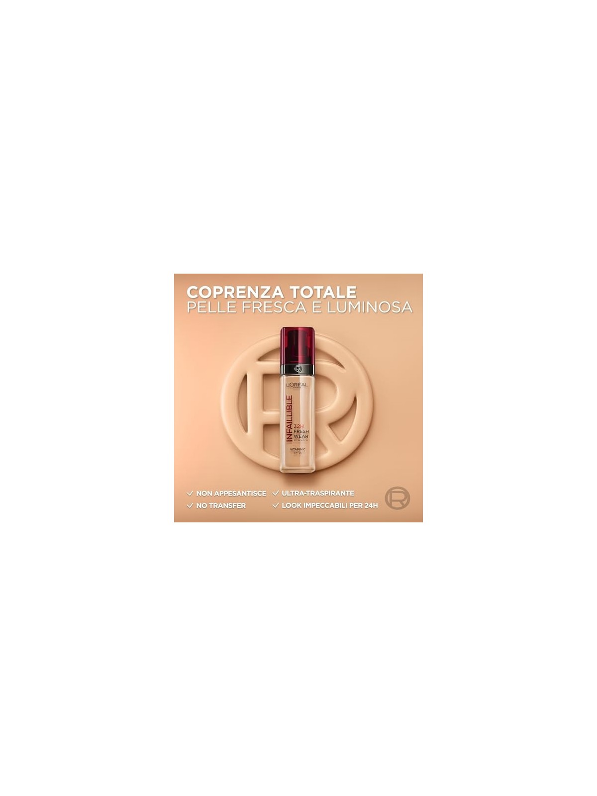 Fondotinta L'Orï¿½ï¿½al Paris INFAILLIBLE 24h Fresh Wear 235 Miele Donna