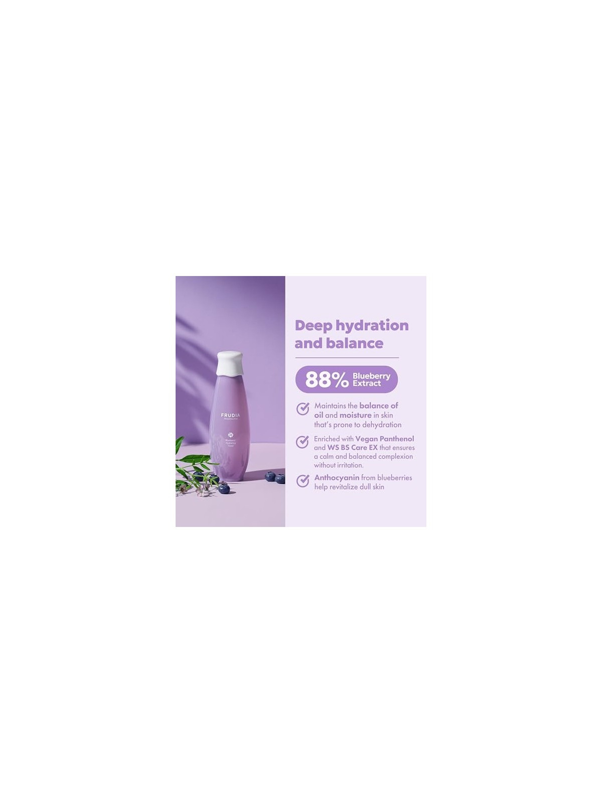 Tonico idratante ai mirtilli Frudia BLUEBERRY 195ml