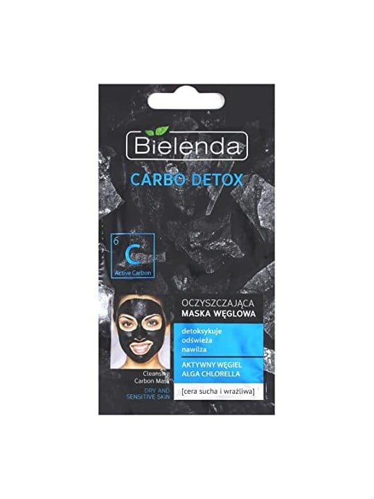Maschera detergente al carbone per pelli secche e sensibili