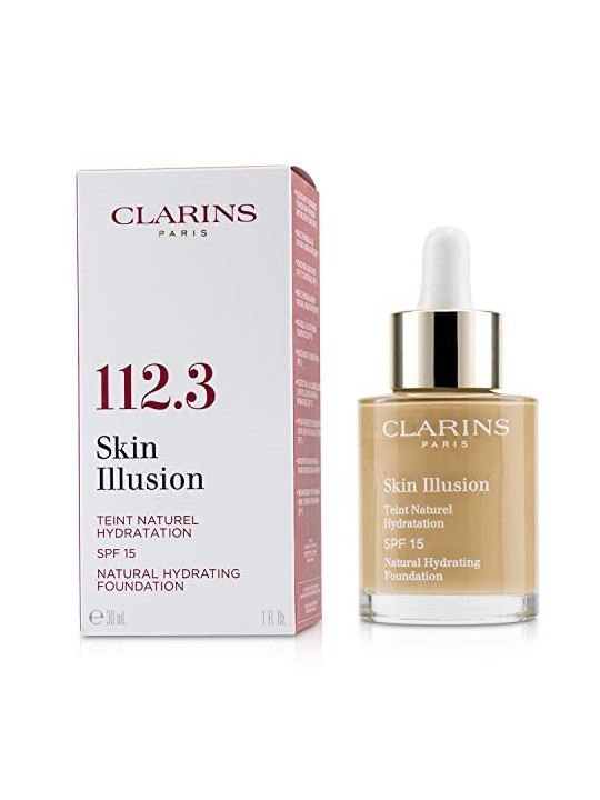 Clarins Skin Illusion Fondotinta idratante naturale SPF 15 30 ml donna 1123 Sandalwood