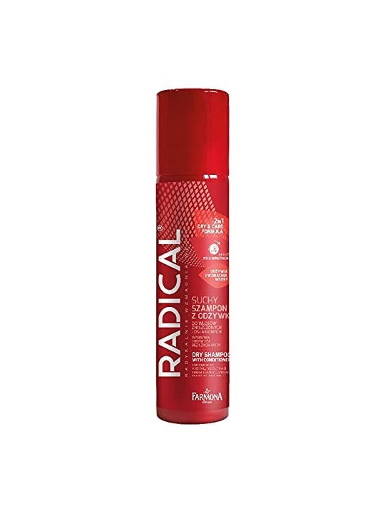 Shampoo secco con balsamo per capelli danneggiati