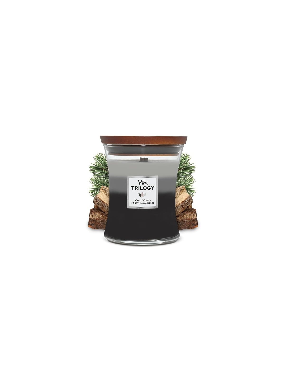 Candela profumata WoodWick Trilogy Warm Woods 275 g