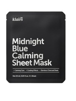 Midnight Blue Calming Sheet Mask maschera in tessuto rinfrescante e lenitiva 25ml