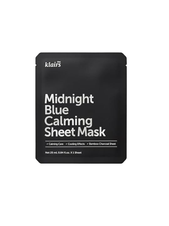 Midnight Blue Calming Sheet Mask maschera in tessuto rinfrescante e lenitiva 25ml
