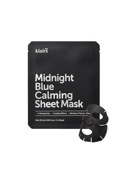 Midnight Blue Calming Sheet Mask maschera in tessuto rinfrescante e lenitiva 25ml