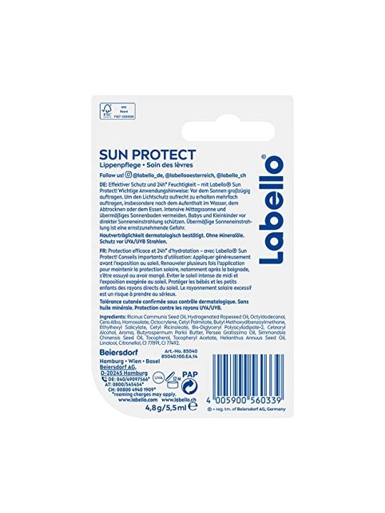 Sun Protect SPF 30 Balsamo Labbra Donna 4 8g
