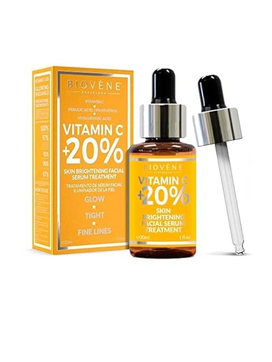 Biovne VITAMIN C 20 siero viso illuminante per la pelle trattamento 30ml donna Biovène www.essenzetotalstyle.com 