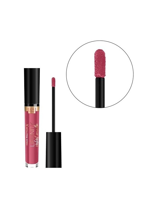 Max Factor Lipfinity Velvet Matte Liquido Matte Labbra tick 4 ml donna 005 Matte Merlot