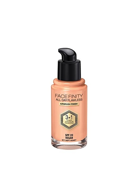 Max Factor All Day Flawless Facefinity 3 in 1 Makeup 30ml 77 Soft Honey