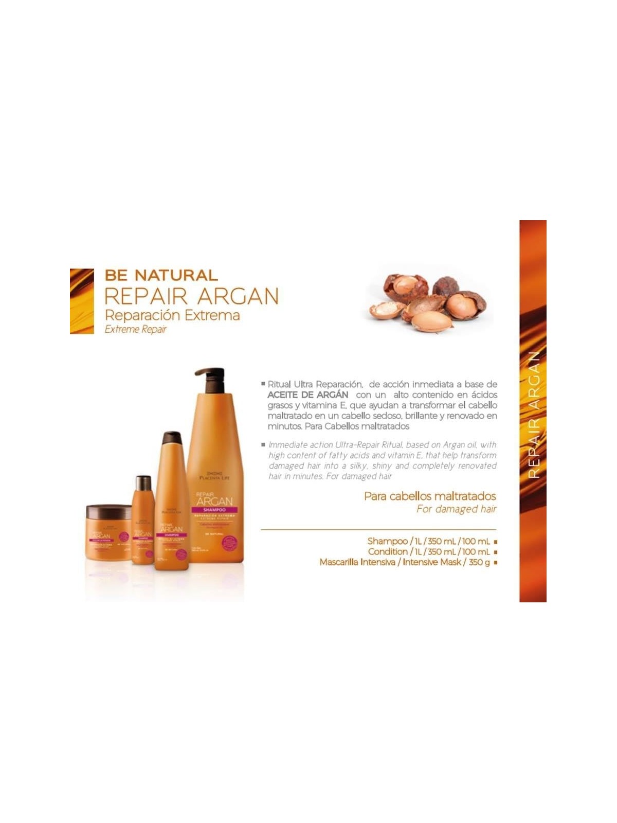 Be Natural Argan Riparazione Balsamo 350ml unisex