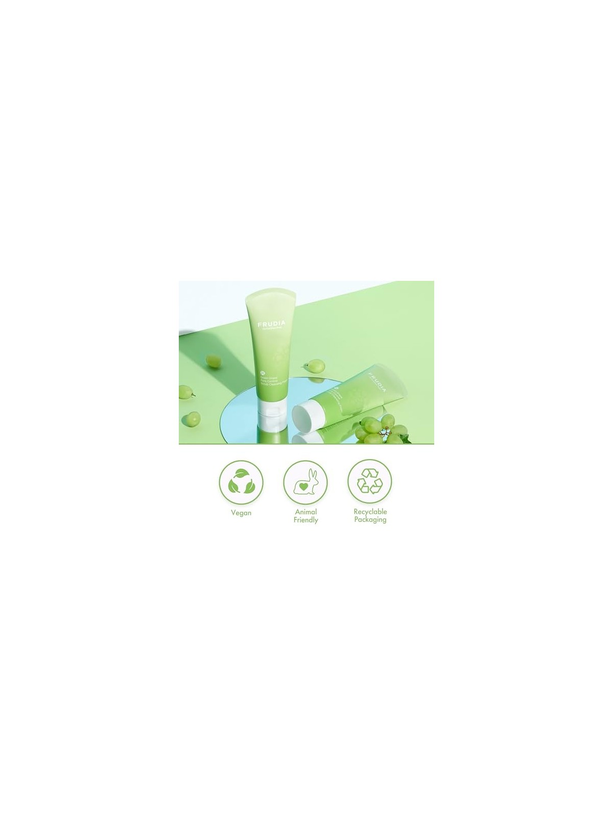 Frudia Schiuma Detergente Esfoliante Controllo Pori con Uva Verde 145 ml Donna